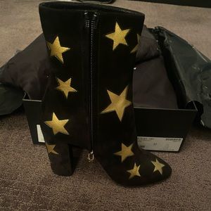 YSL Suede Star Booties
